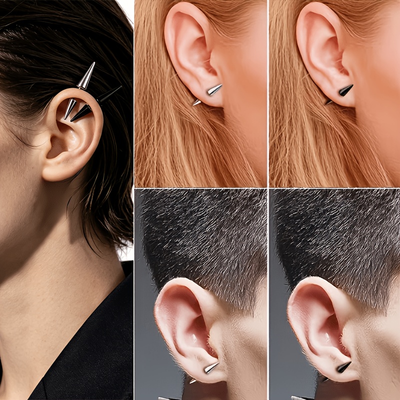 6pcs/set 316 Stainless Steel Minimalist Double-Pointed Taper Piercing Set